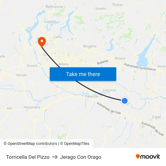 Torricella Del Pizzo to Jerago con Orago map