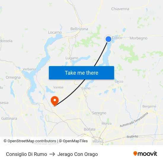 Consiglio Di Rumo to Jerago con Orago map