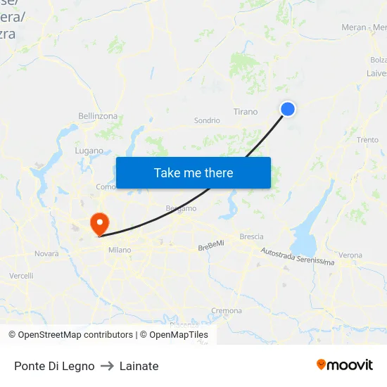 Wooden Bridge to Lainate map