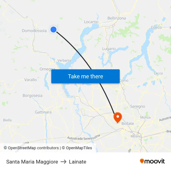 Santa Maria Maggiore to Lainate map
