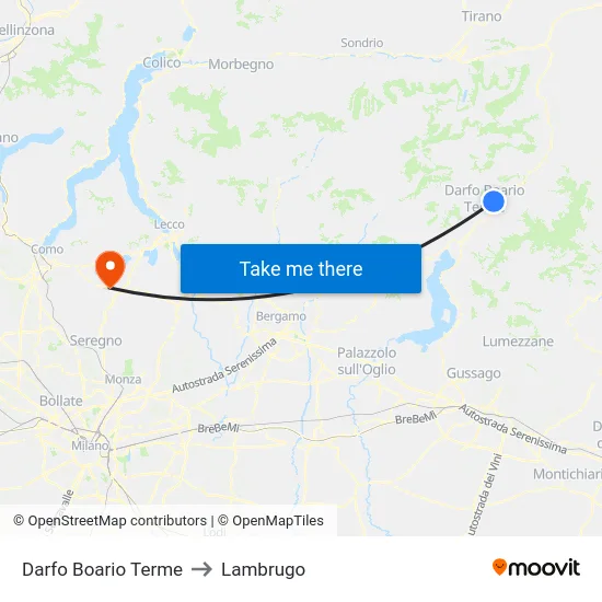 Darfo Boario Terme to Lambrugo map