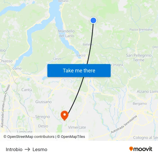 Introbio to Lesmo map