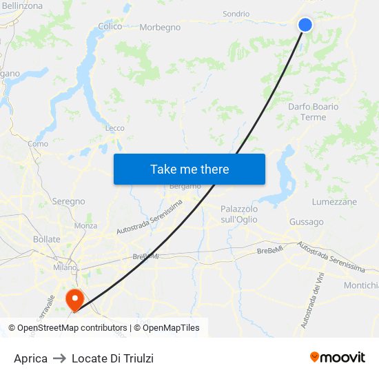 Aprica to Locate Di Triulzi map