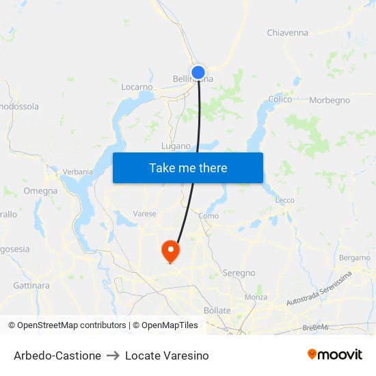 Arbedo-Castione to Locate Varesino map