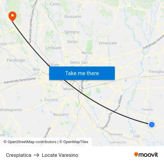 Crespiatica to Locate Varesino map