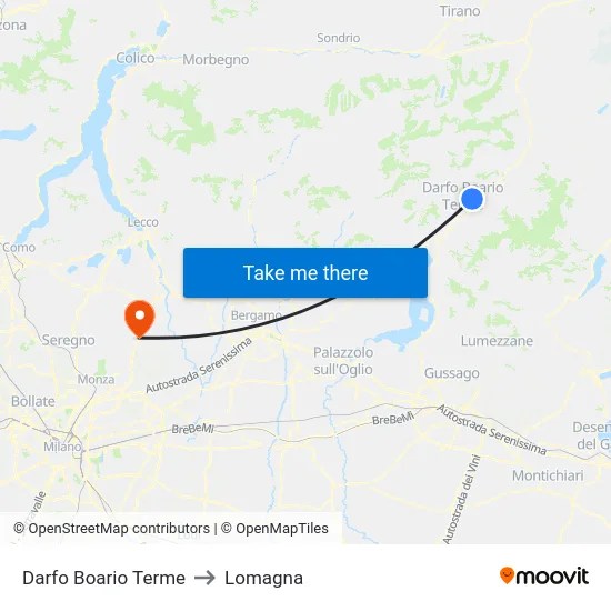 Darfo Boario Terme to Lomagna map