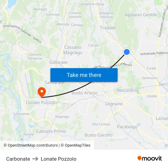 Carbonate to Lonate Pozzolo map