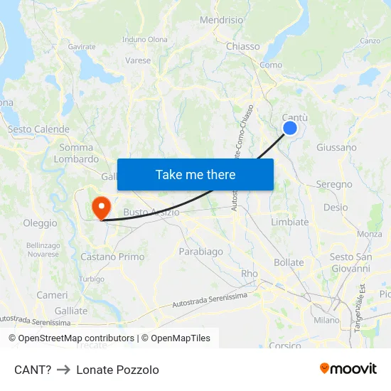 CANT? to Lonate Pozzolo map