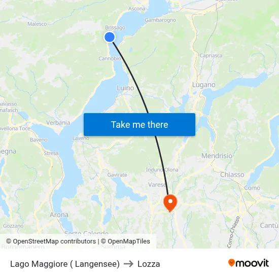 Lake Maggiore (Lake Constance) to Lozza map