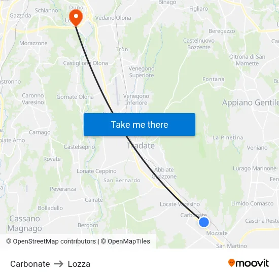 Carbonate to Lozza map
