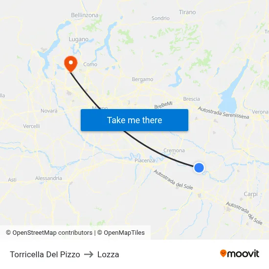 Torricella Del Pizzo to Lozza map