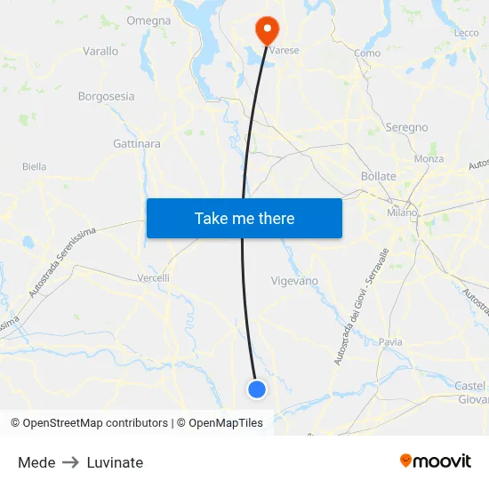 Mede to Luvinate map