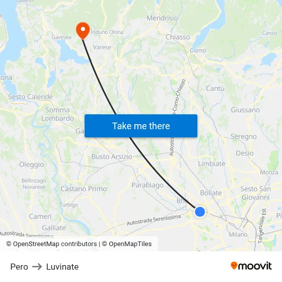 Pero to Luvinate map