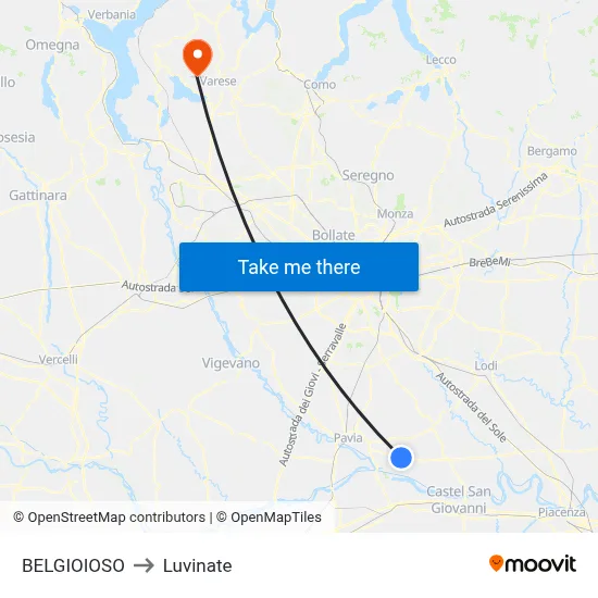 BELGIOIOSO to Luvinate map