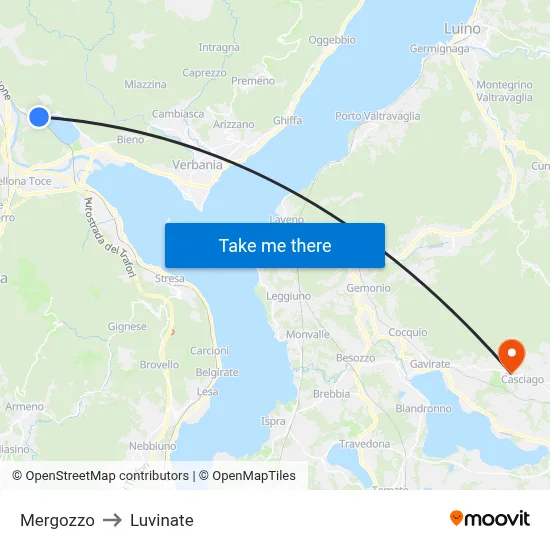 Mergozzo to Luvinate map