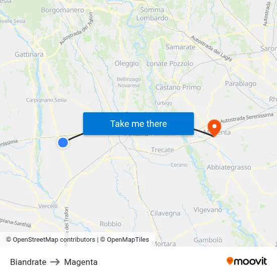 Biandrate to Magenta map