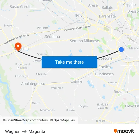 Wagner to Magenta map