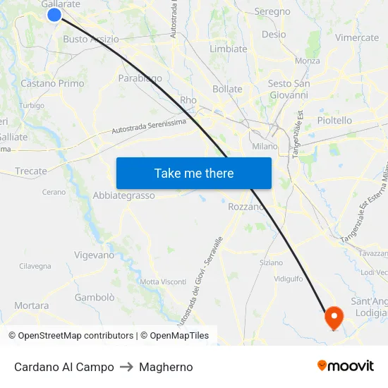 Cardano Al Campo to Magherno map