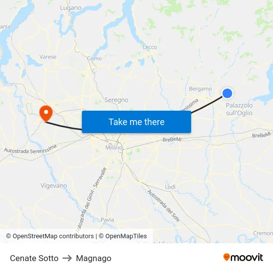 Cenate Sotto to Magnago map