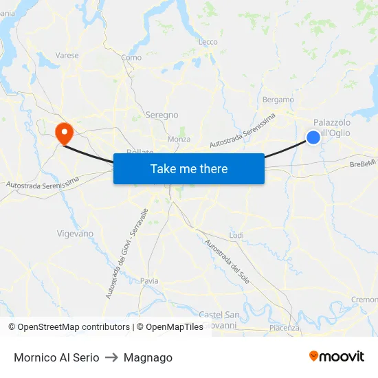 Mornico Al Serio to Magnago map