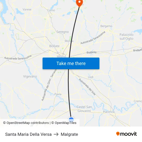 Santa Maria Della Versa to Malgrate map