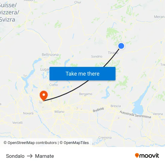 Sondalo to Marnate map