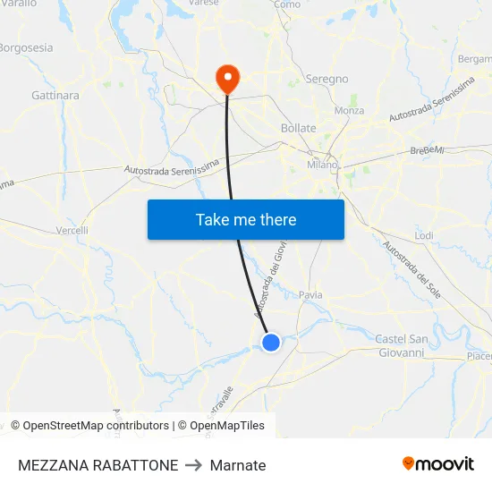 Mezzana Rabattone to Marnate map