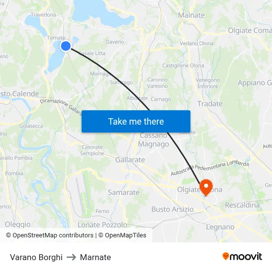 Varano Borghi to Marnate map