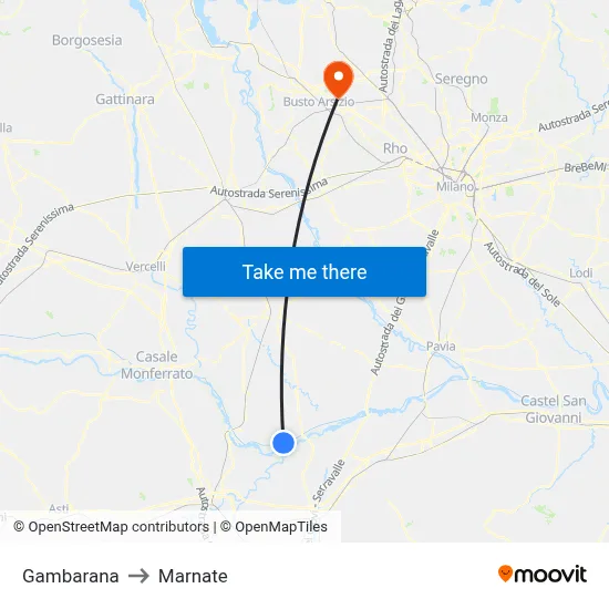 Gambarana to Marnate map