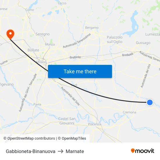 Gabbioneta-Binanuova to Marnate map