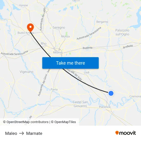 Maleo to Marnate map