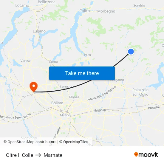 Oltre Il Colle to Marnate map