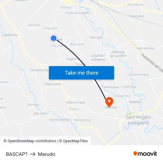 Bascap to Marudo map