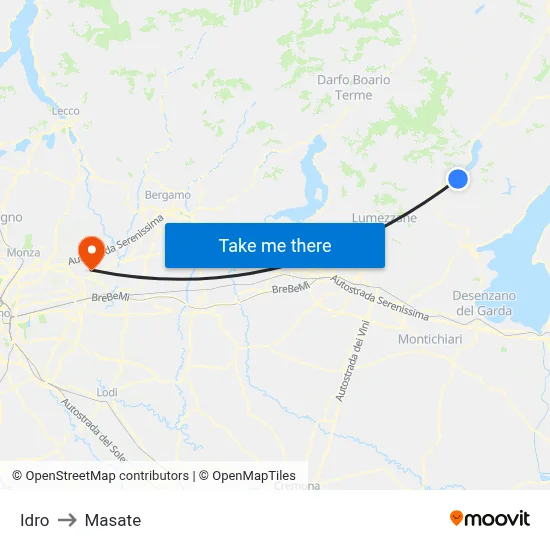 Hydro to Masate map