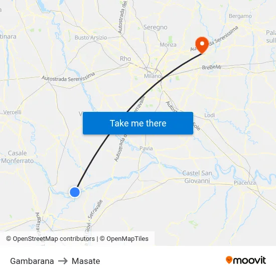 Gambarana to Masate map