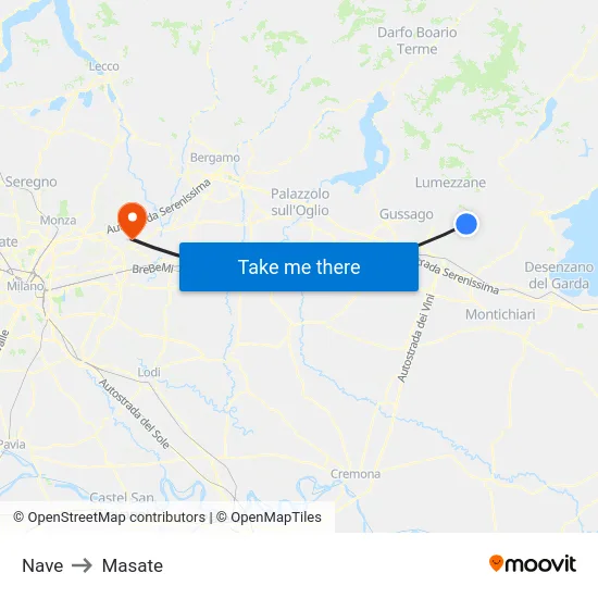 Ship to Masate map