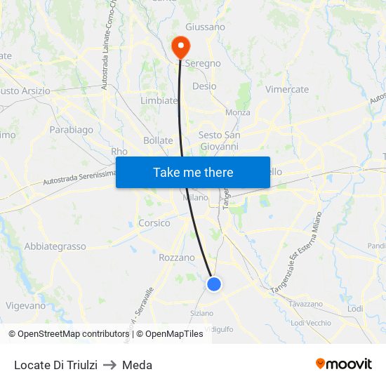 Locate Di Triulzi to Meda map