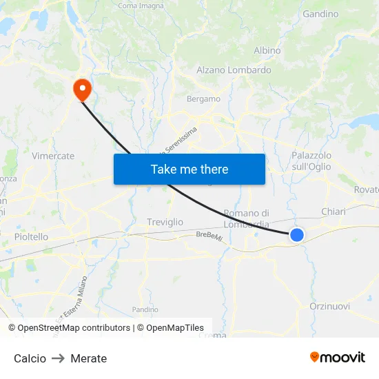 Soccer to Merate map