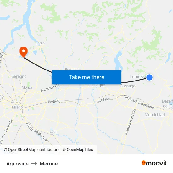Agnosine to Merone map