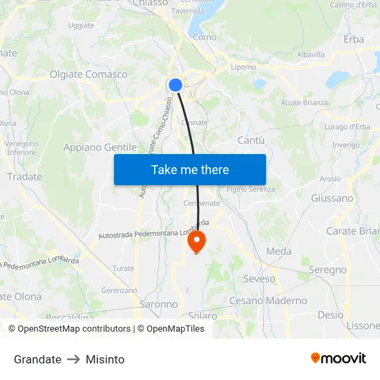 Grandate to Misinto map