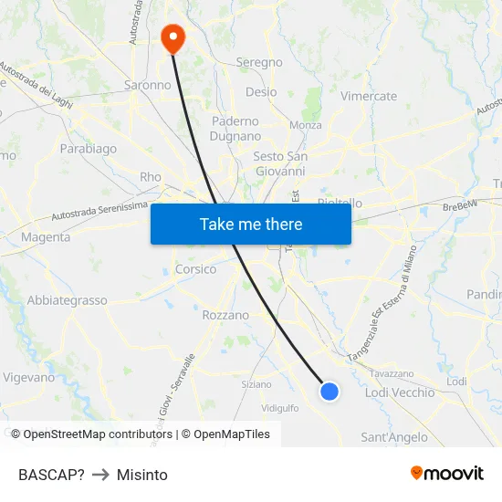 Bascap to Misinto map