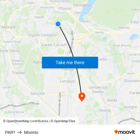 Parre to Misinto map
