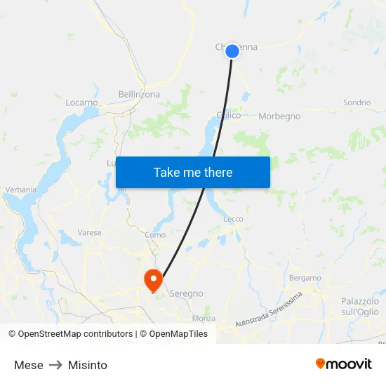 Mese to Misinto map