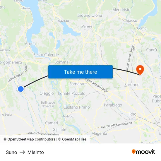 Suno to Misinto map