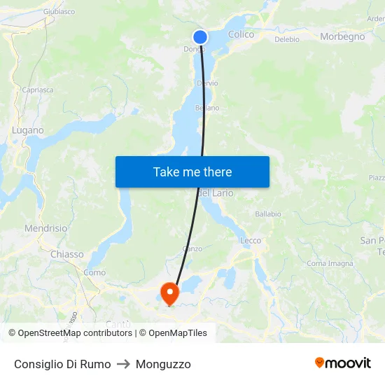 Consiglio Di Rumo to Monguzzo map