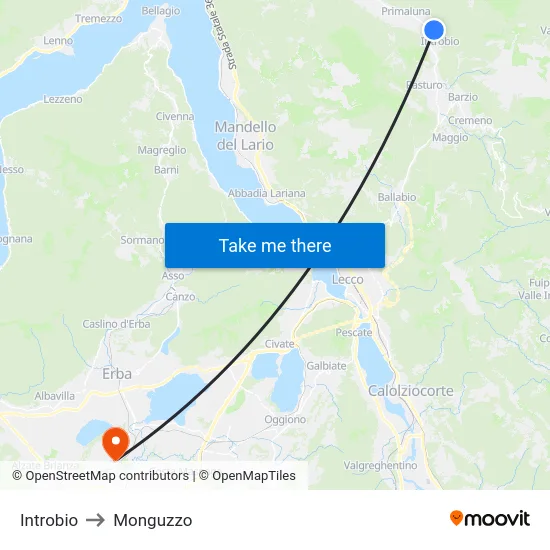 Introbio to Monguzzo map