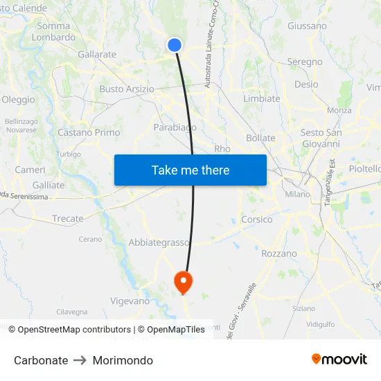 Carbonate to Morimondo map