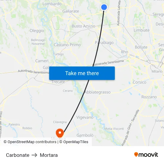 Carbonate to Mortara map