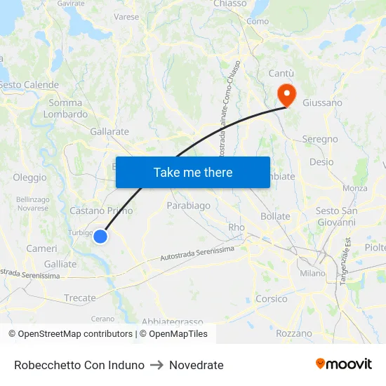 Robecchetto Con Induno to Novedrate map