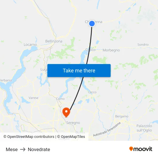 Mese to Novedrate map